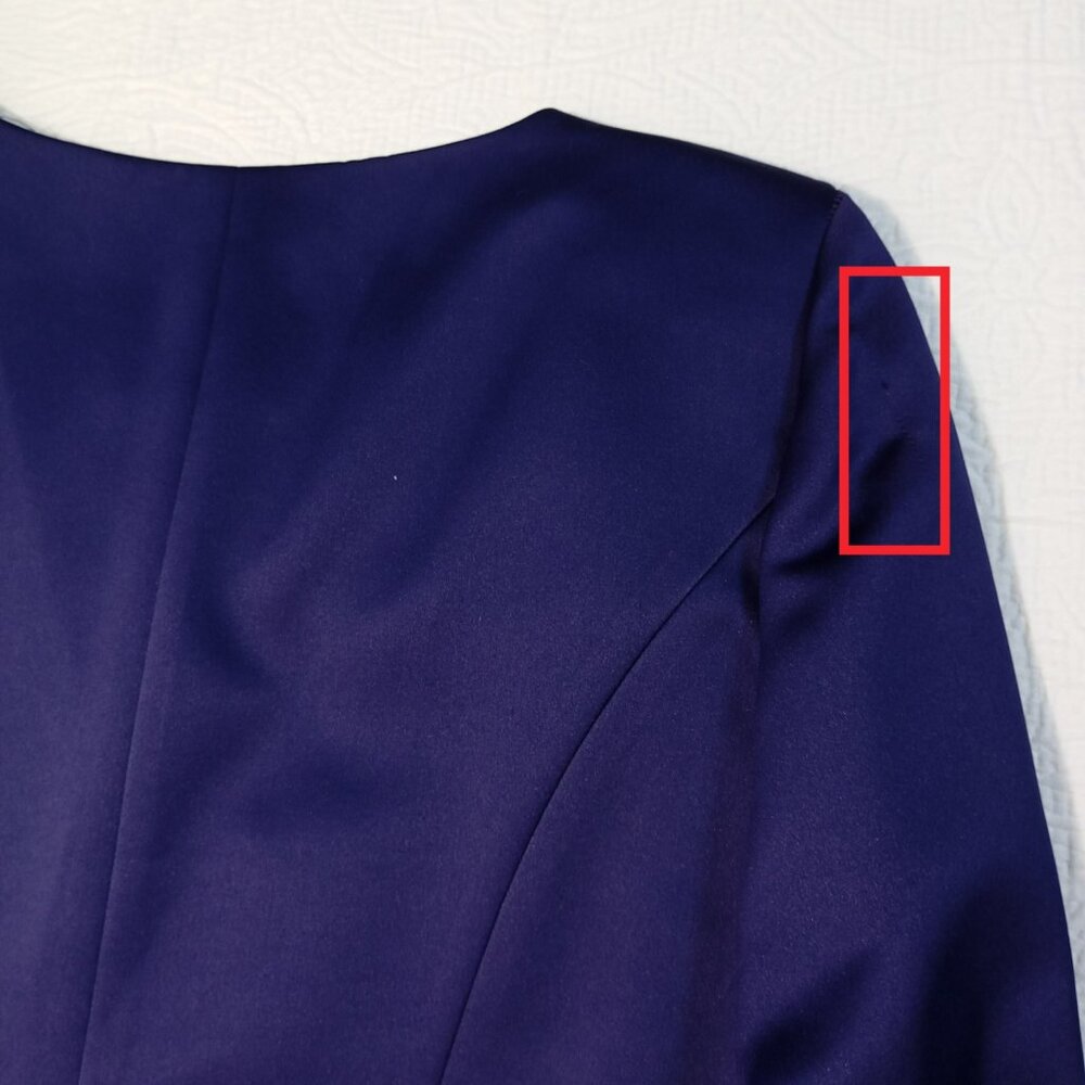 Alex Evenings Blazer Jacket Gold Crystal Clasp Closures Womens Purple Size 12 - Picture 7 of 11